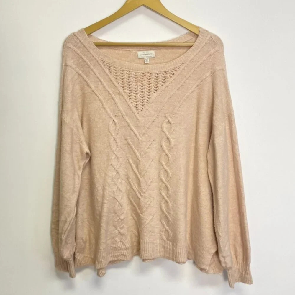 Lucky Brand Champagne Cream Soft Sweater